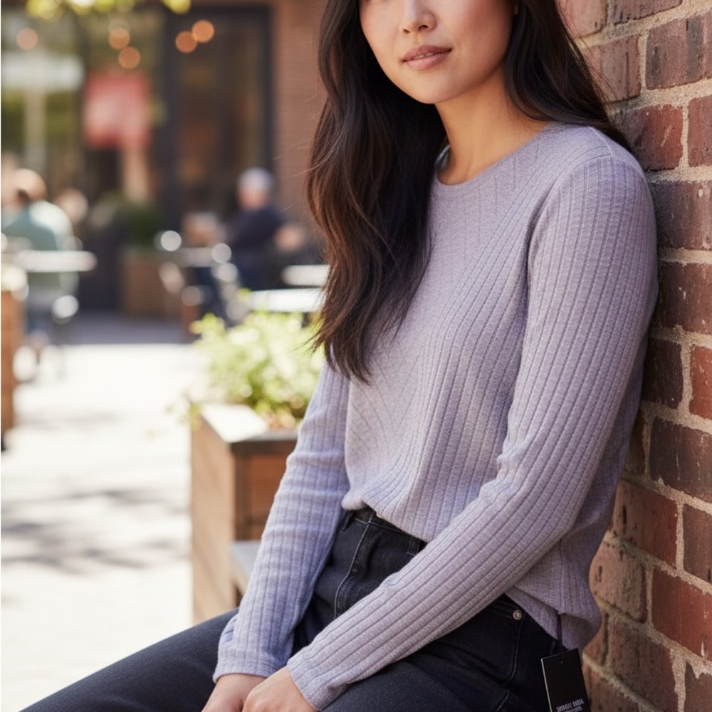 Simply Vera Vera Wang Lilac Long Sleeve Top